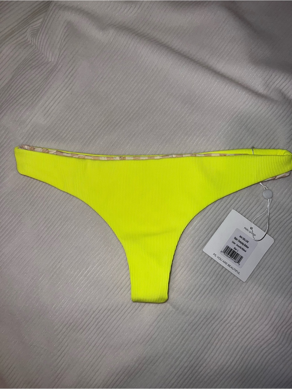 MAI Swim Everyday Bottom Amarilla Ribbed